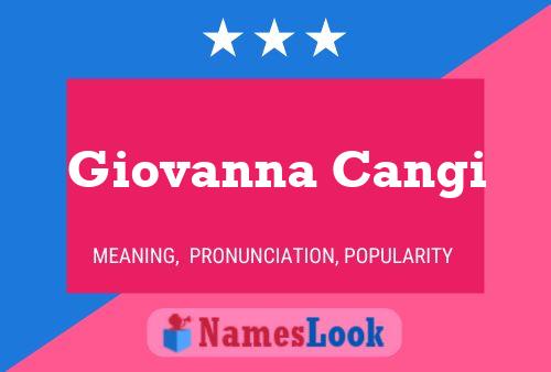 Giovanna Cangi பெயர் போஸ்டர்