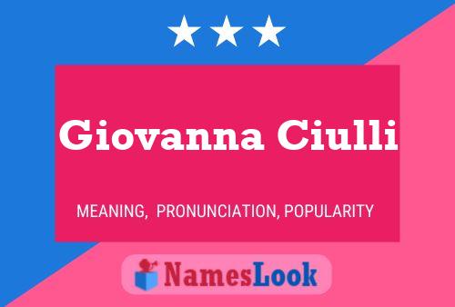 Giovanna Ciulli பெயர் போஸ்டர்