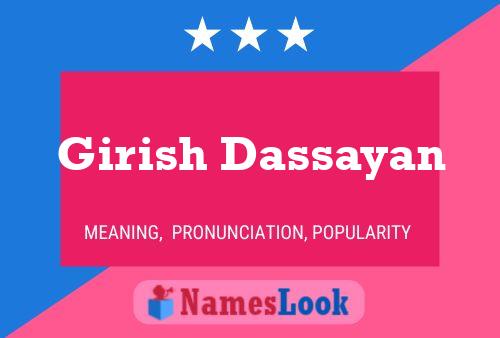 Girish Dassayan பெயர் போஸ்டர்