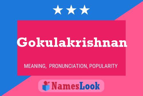 Gokulakrishnan பெயர் போஸ்டர்