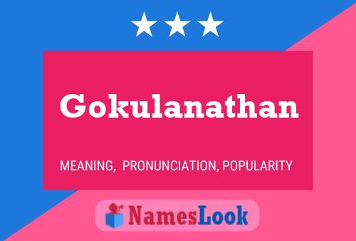 Gokulanathan பெயர் போஸ்டர்