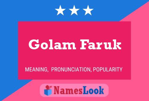 Golam Faruk பெயர் போஸ்டர்