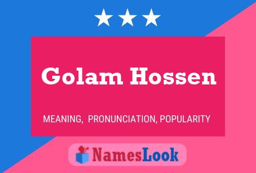 Golam Hossen பெயர் போஸ்டர்