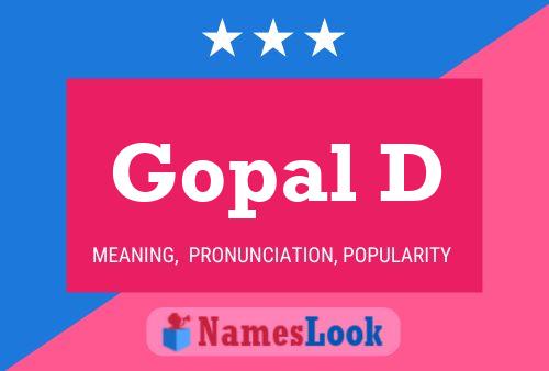 Gopal D பெயர் போஸ்டர்