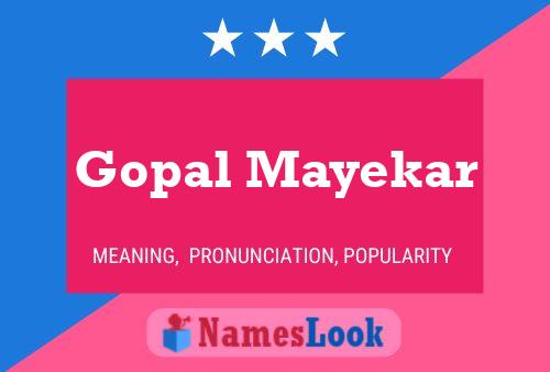 Gopal Mayekar பெயர் போஸ்டர்