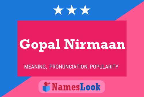 Gopal Nirmaan பெயர் போஸ்டர்