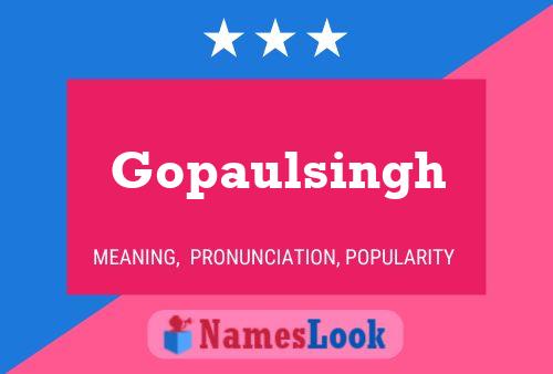 Gopaulsingh பெயர் போஸ்டர்