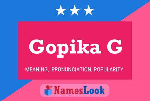 Gopika G பெயர் போஸ்டர்