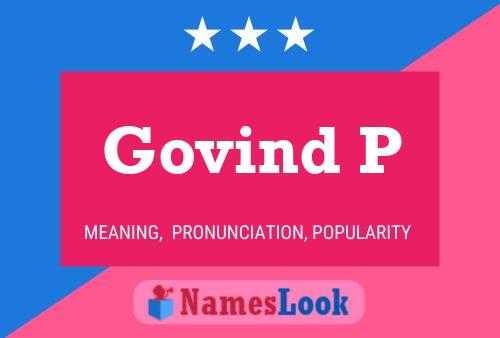 Govind P பெயர் போஸ்டர்