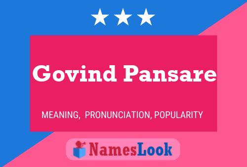 Govind Pansare பெயர் போஸ்டர்