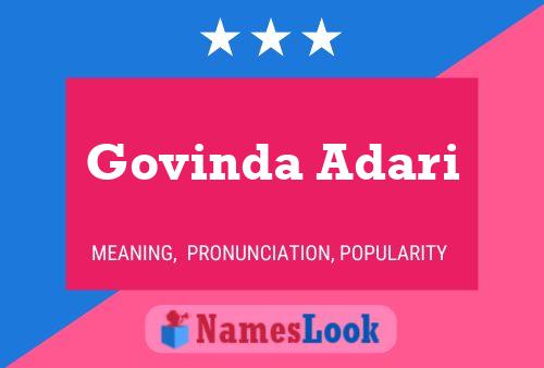 Govinda Adari பெயர் போஸ்டர்