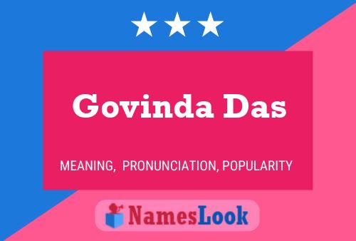 Govinda Das பெயர் போஸ்டர்