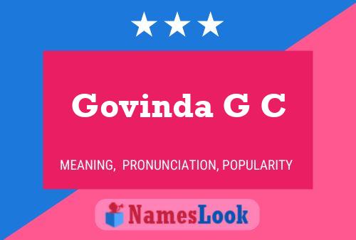 Govinda G C பெயர் போஸ்டர்