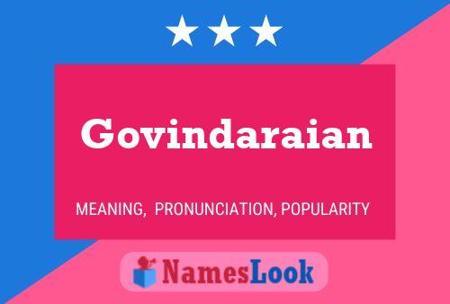 Govindaraian பெயர் போஸ்டர்