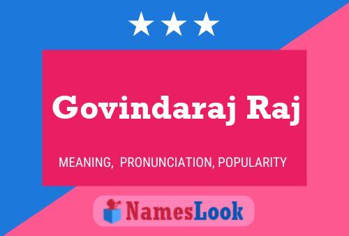 Govindaraj Raj பெயர் போஸ்டர்