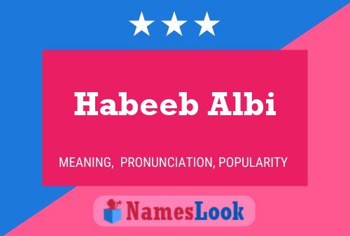 Habeeb Albi பெயர் போஸ்டர்