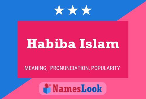 Habiba Islam பெயர் போஸ்டர்