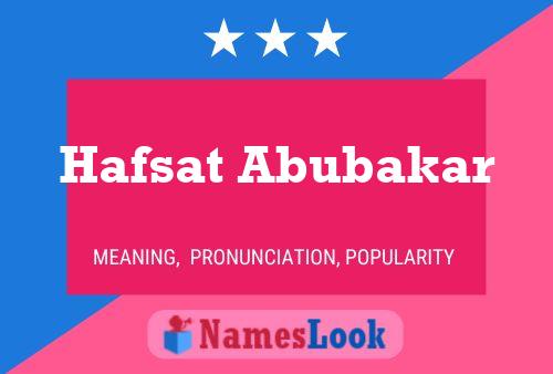 Hafsat Abubakar பெயர் போஸ்டர்