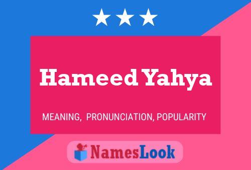 Hameed Yahya பெயர் போஸ்டர்