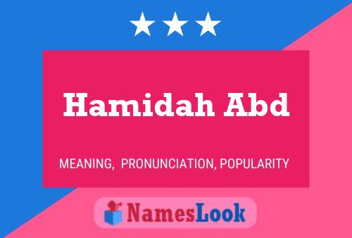 Hamidah Abd பெயர் போஸ்டர்