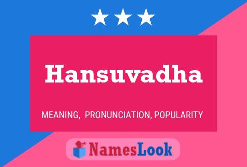 Hansuvadha பெயர் போஸ்டர்