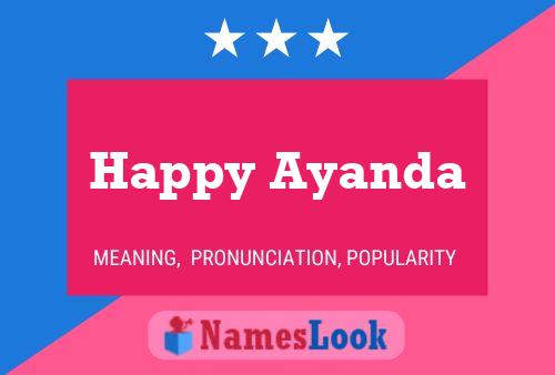 Happy Ayanda பெயர் போஸ்டர்