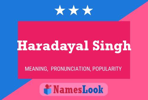 Haradayal Singh பெயர் போஸ்டர்