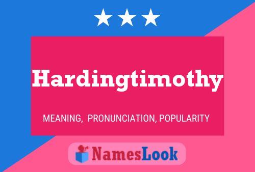 Hardingtimothy பெயர் போஸ்டர்