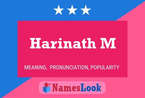 Harinath M பெயர் போஸ்டர்