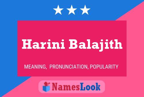 Harini Balajith பெயர் போஸ்டர்