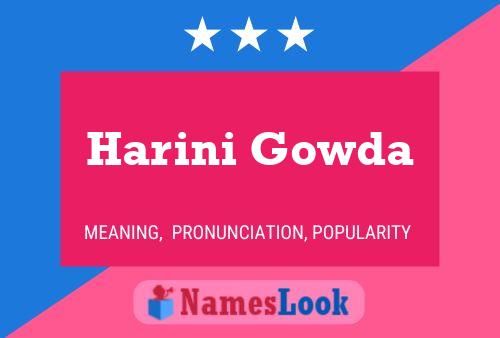 Harini Gowda பெயர் போஸ்டர்