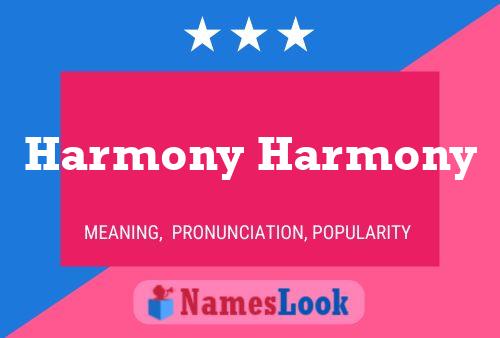 Harmony Harmony பெயர் போஸ்டர்