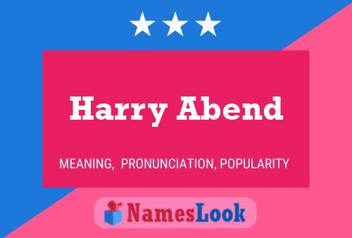 Harry Abend பெயர் போஸ்டர்