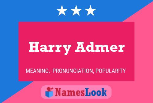 Harry Admer பெயர் போஸ்டர்