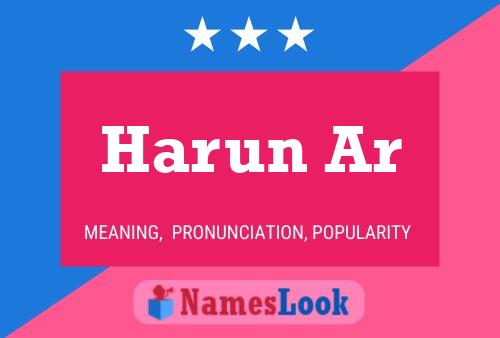 Harun Ar பெயர் போஸ்டர்