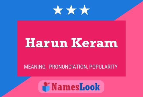 Harun Keram பெயர் போஸ்டர்