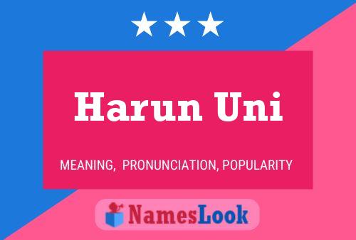 Harun Uni பெயர் போஸ்டர்