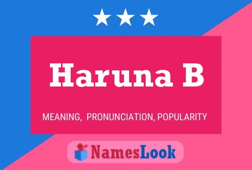 Haruna B பெயர் போஸ்டர்