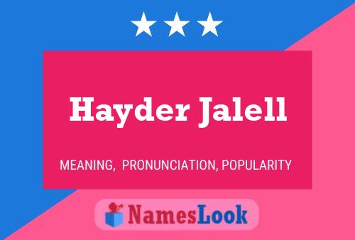 Hayder Jalell பெயர் போஸ்டர்