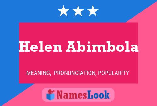 Helen Abimbola பெயர் போஸ்டர்