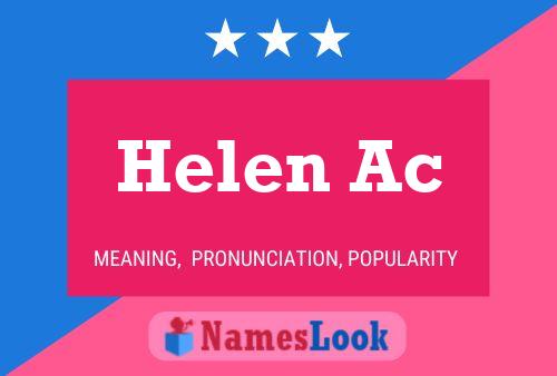 Helen Ac பெயர் போஸ்டர்