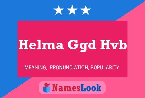 Helma Ggd Hvb பெயர் போஸ்டர்