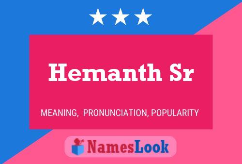 Hemanth Sr பெயர் போஸ்டர்