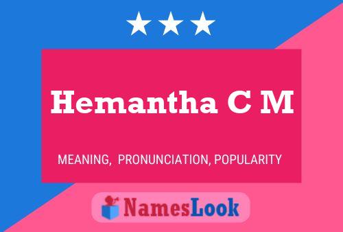 Hemantha C M பெயர் போஸ்டர்