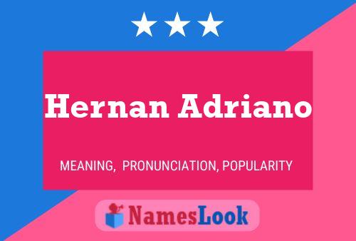 Hernan Adriano பெயர் போஸ்டர்