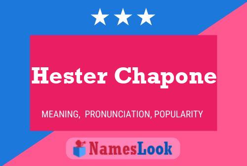 Hester Chapone பெயர் போஸ்டர்