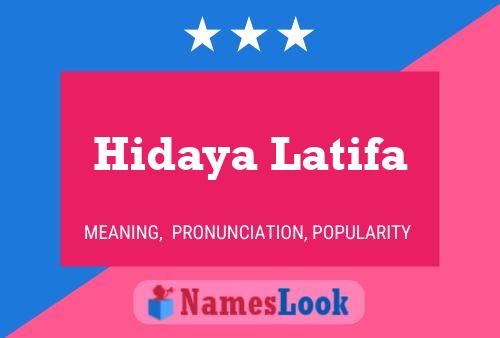 Hidaya Latifa பெயர் போஸ்டர்