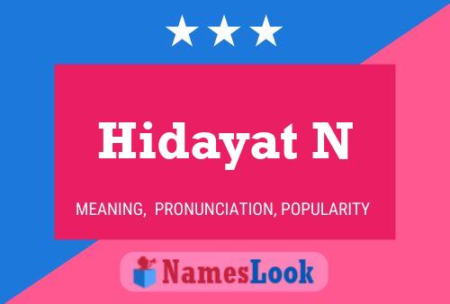 Hidayat N பெயர் போஸ்டர்