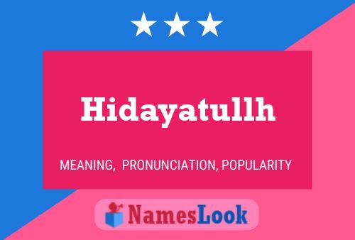 Hidayatullh பெயர் போஸ்டர்