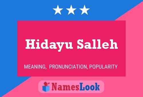 Hidayu Salleh பெயர் போஸ்டர்